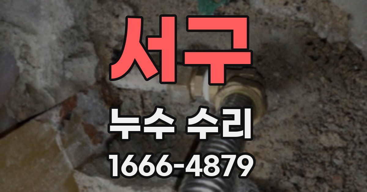 서구 누수 수리