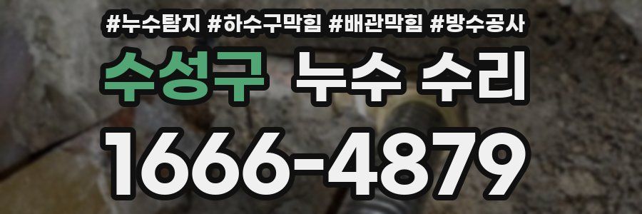 수성구 누수 수리