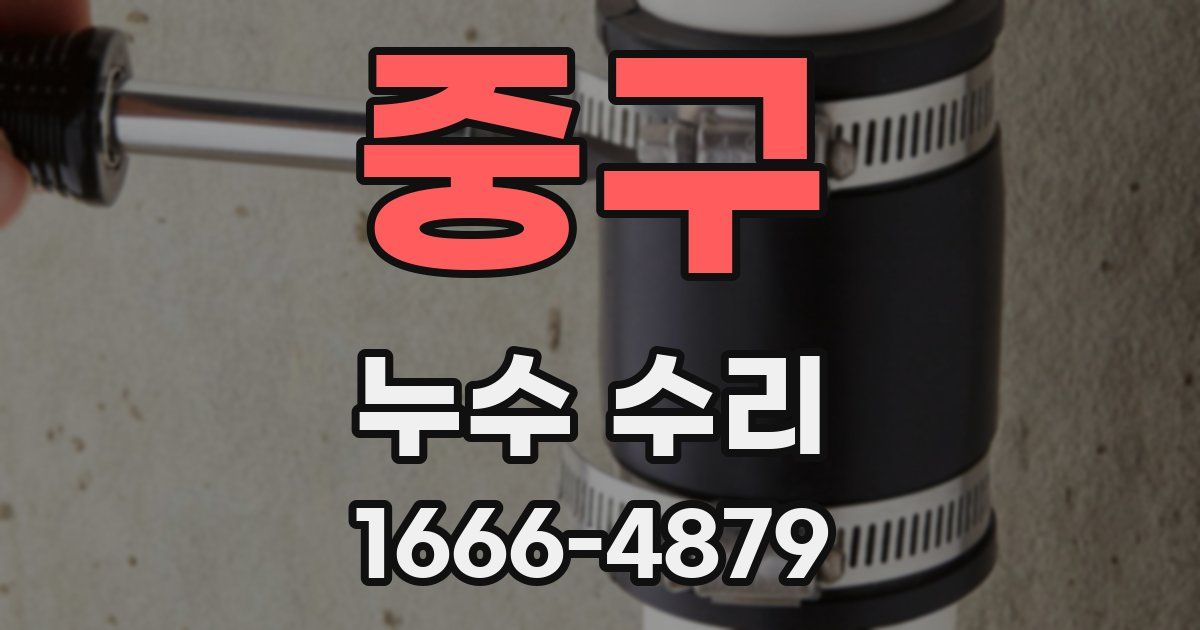 중구 누수 수리