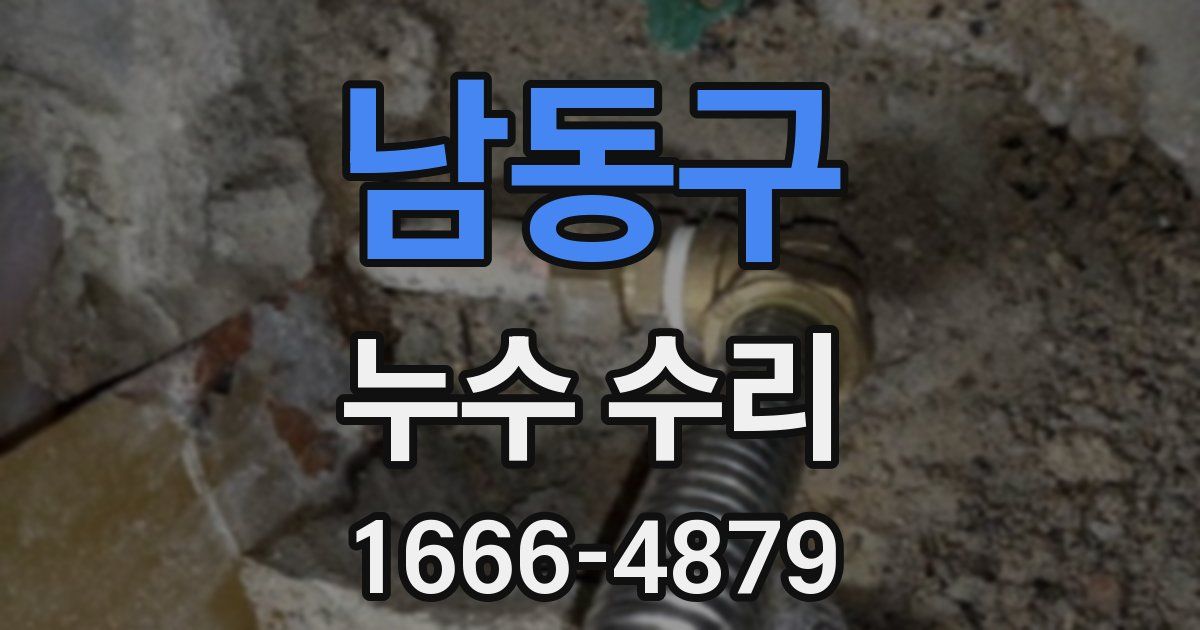 남동구 누수 수리