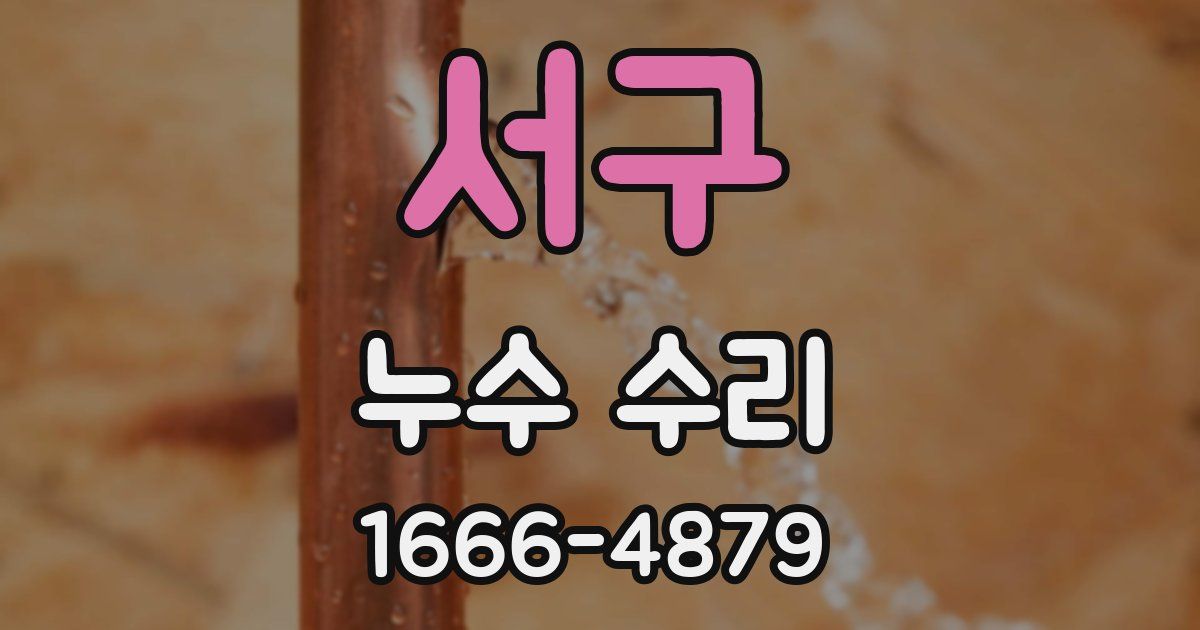 서구 누수 수리