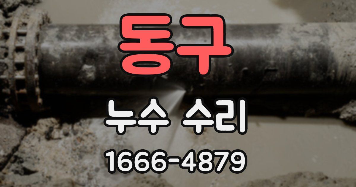동구 누수 수리