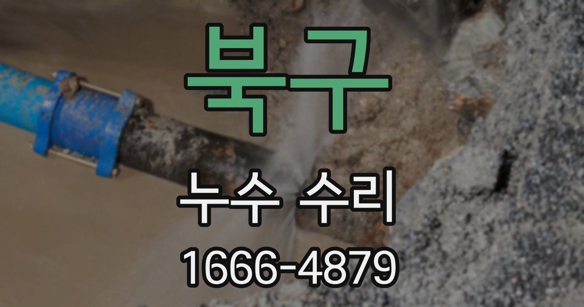 북구 누수 수리