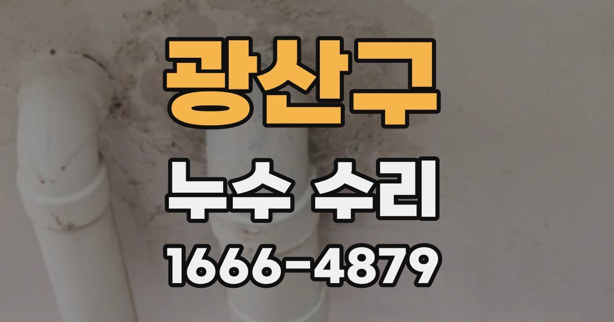 광산구 누수 수리