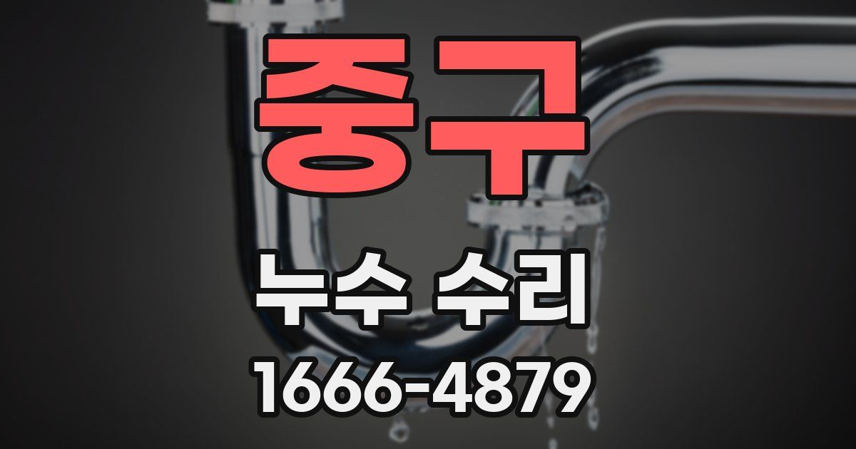 중구 누수 수리