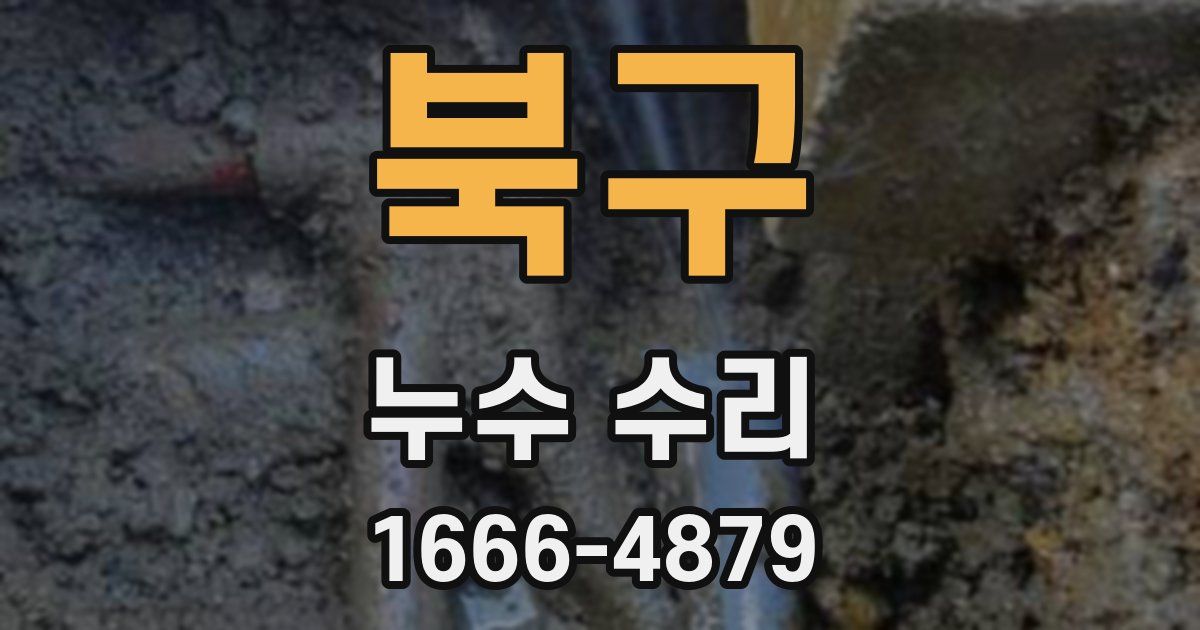 북구 누수 수리