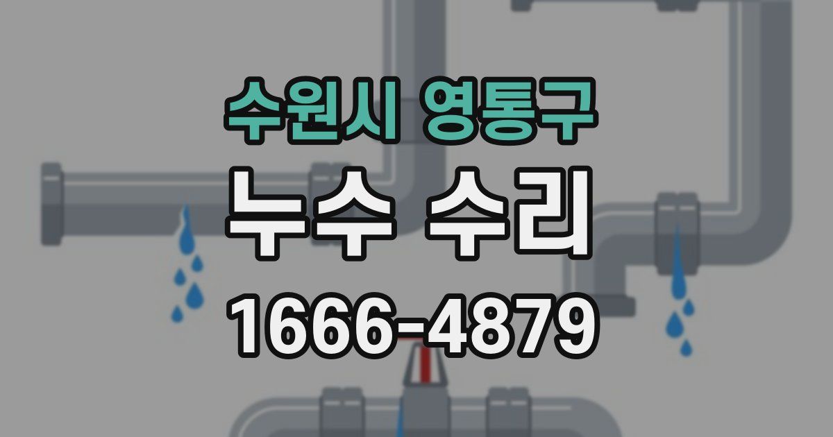 수원시 영통구 누수 수리