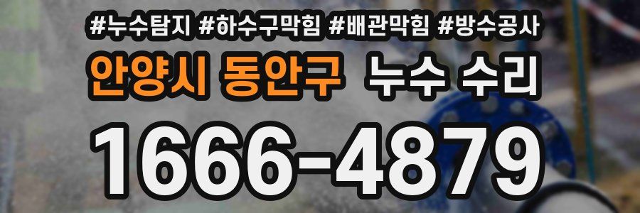 안양시 동안구 누수 수리
