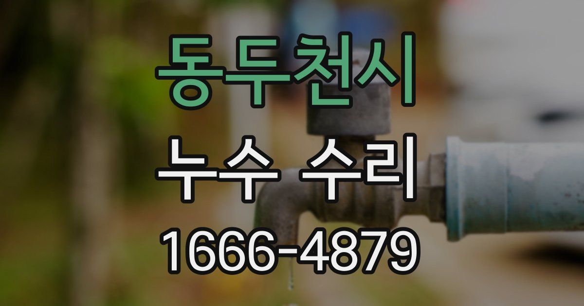 동두천시 누수 수리