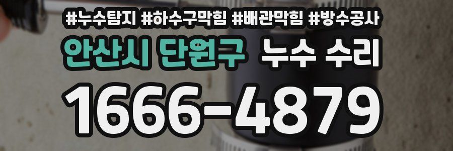 안산시 단원구 누수 수리