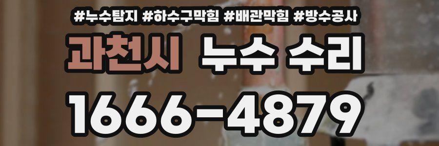 과천시 누수 수리