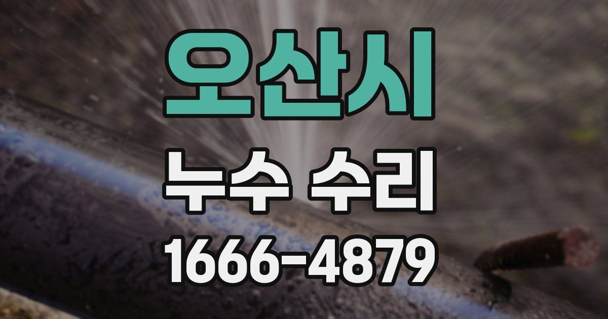 오산시 누수 수리