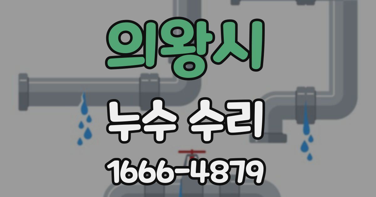 의왕시 누수 수리