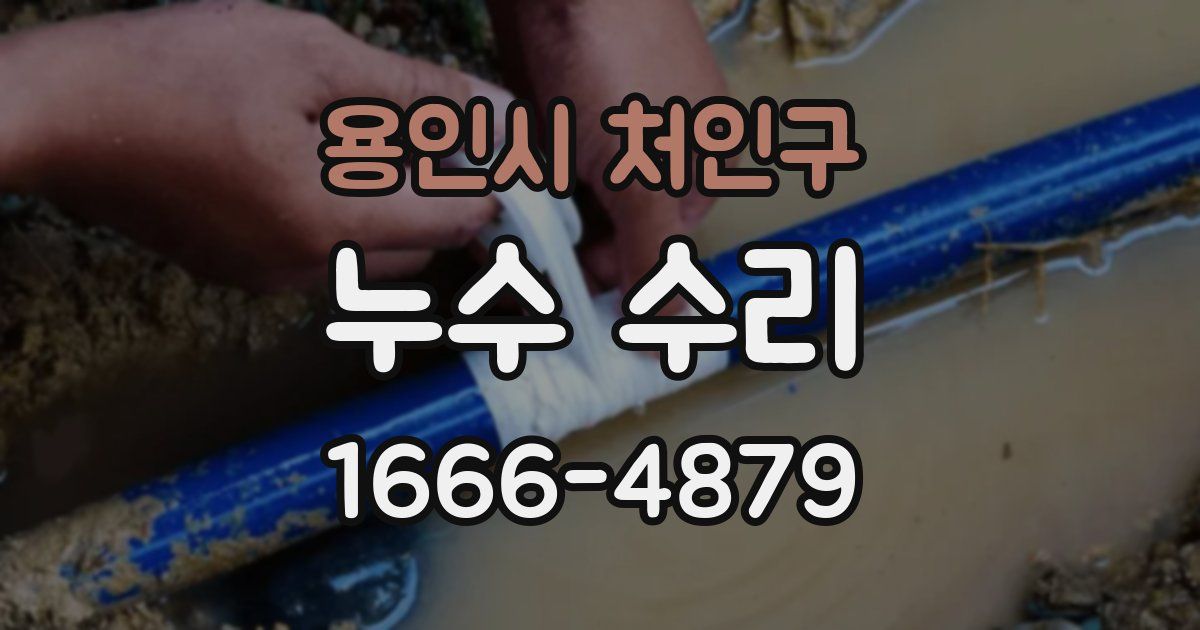 용인시 처인구 누수 수리