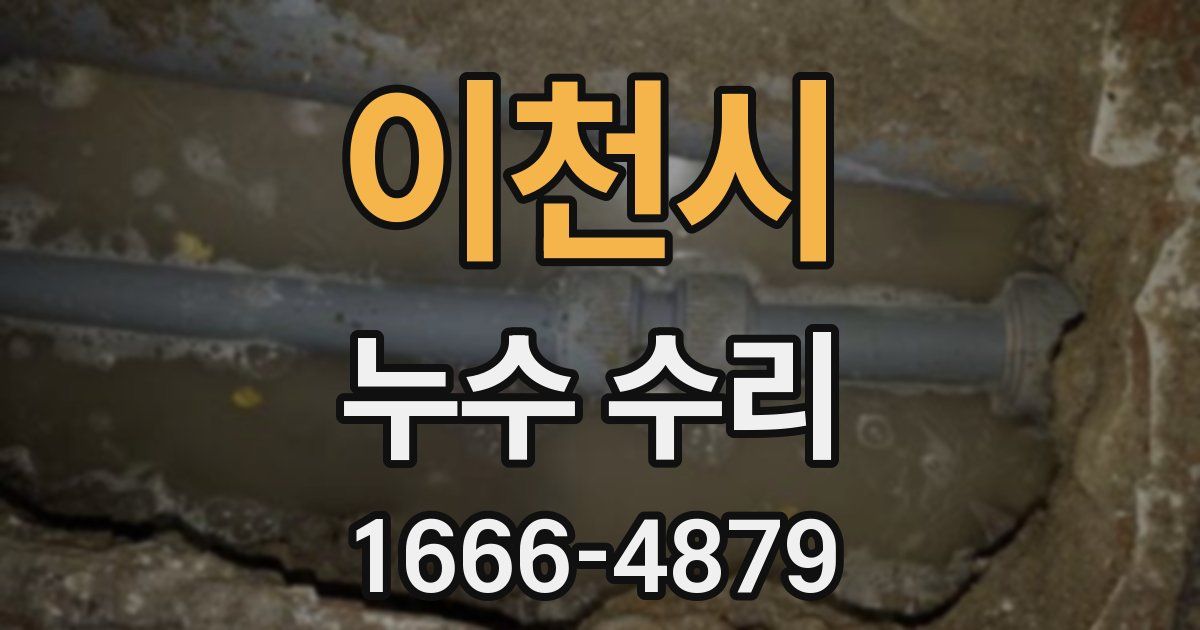 이천시 누수 수리