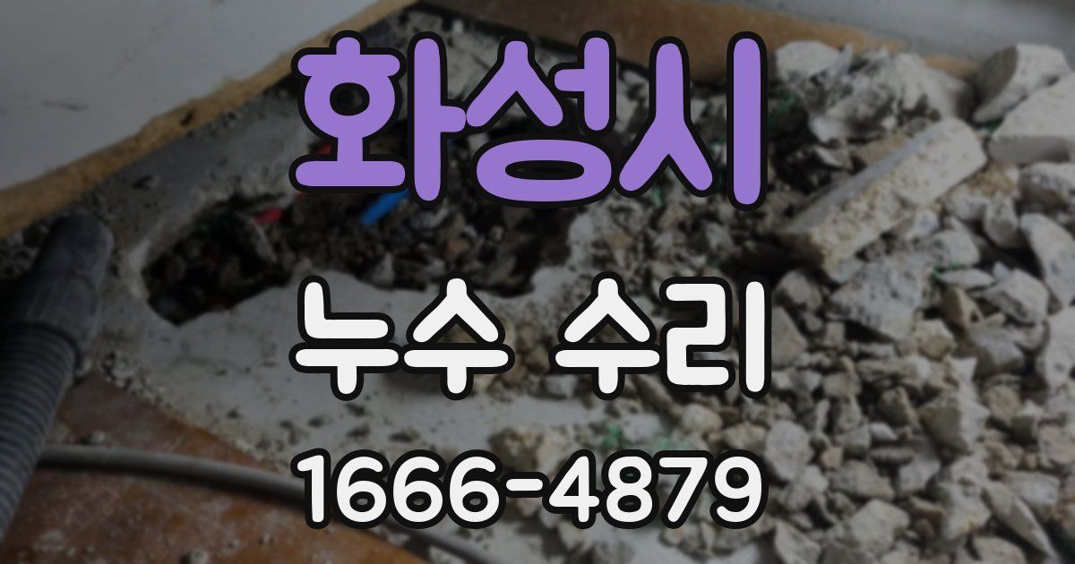 화성시 누수 수리
