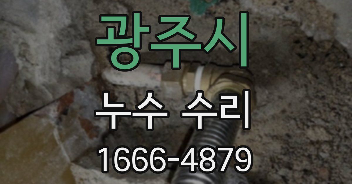 광주시 누수 수리