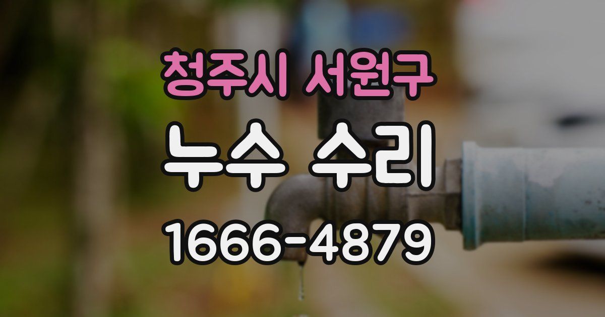 청주시 서원구 누수 수리