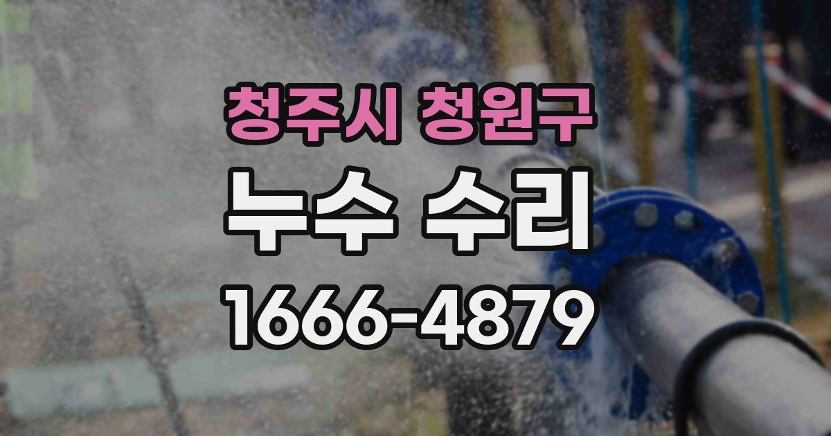 청주시 청원구 누수 수리
