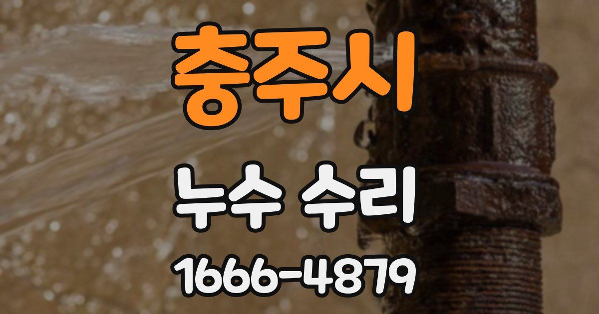 충주시 누수 수리