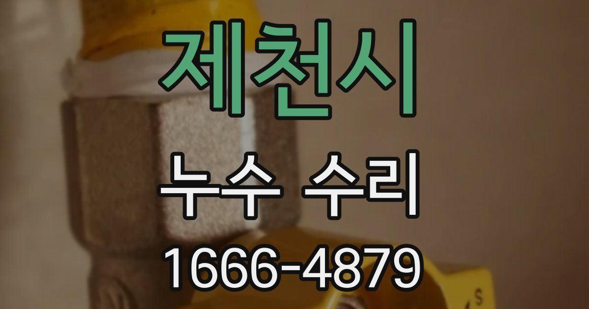 제천시 누수 수리