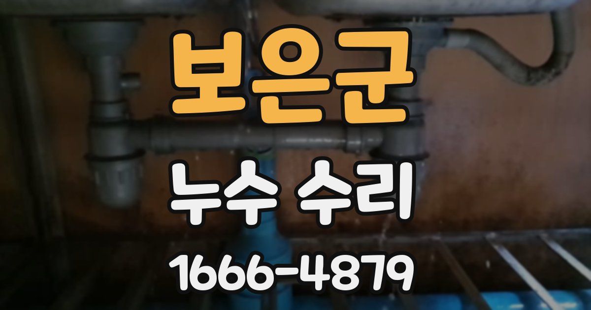 보은군 누수 수리