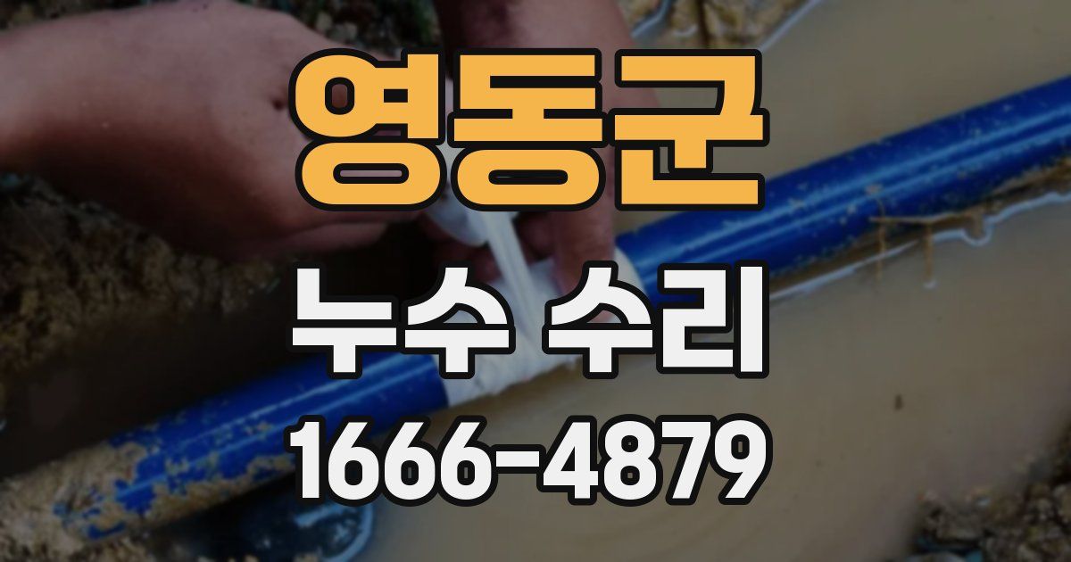 영동군 누수 수리