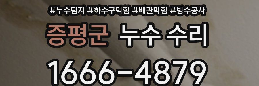 증평군 누수 수리