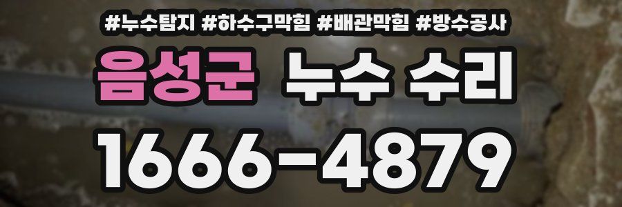 음성군 누수 수리