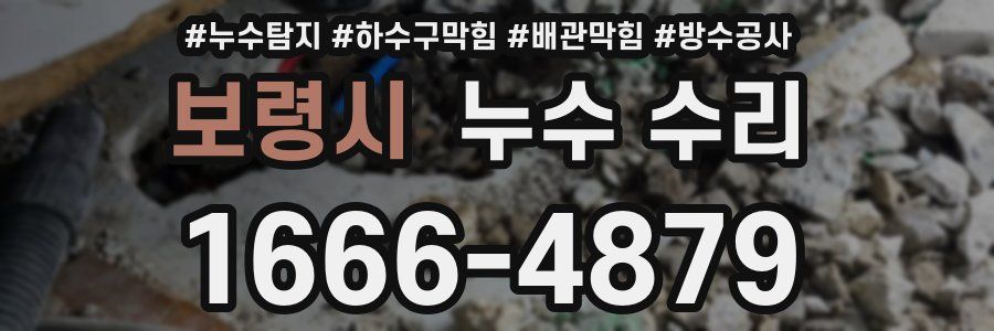 보령시 누수 수리