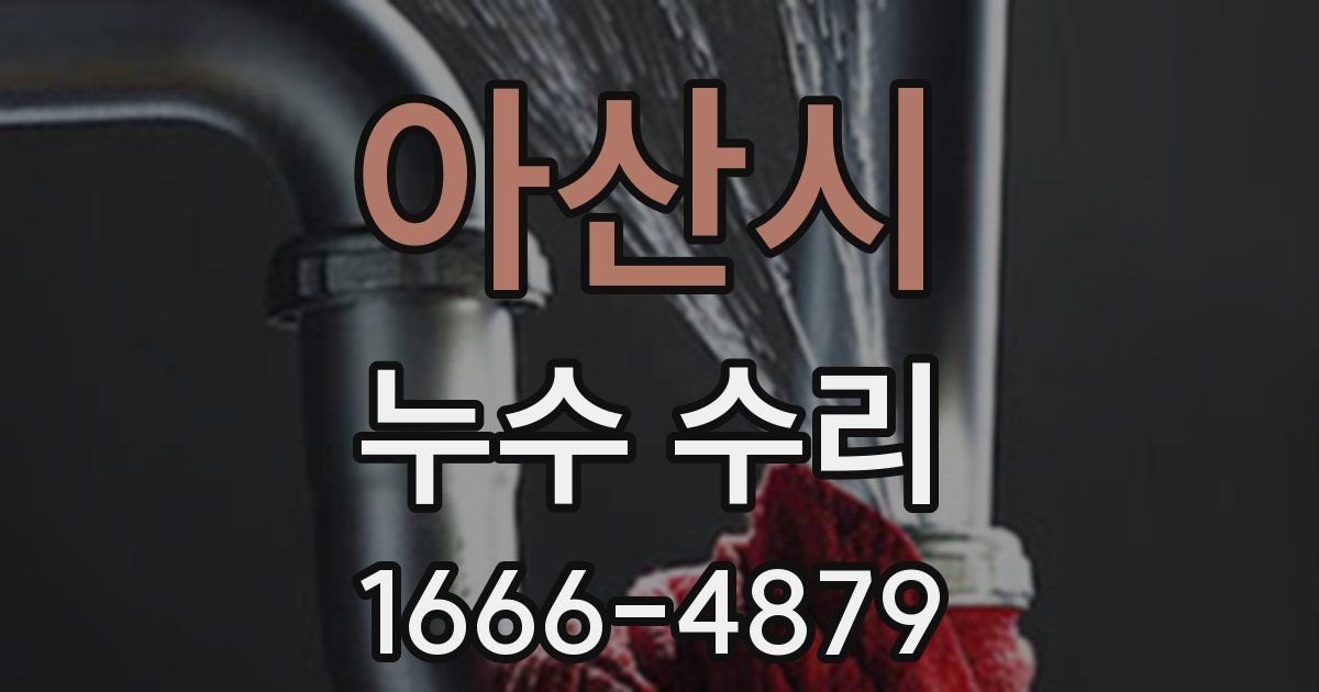 아산시 누수 수리