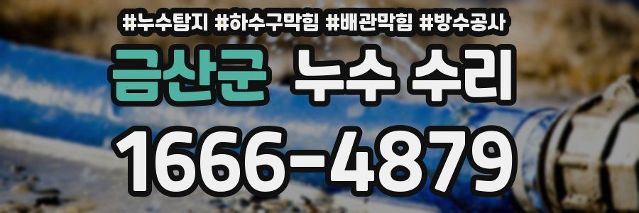 금산군 누수 수리