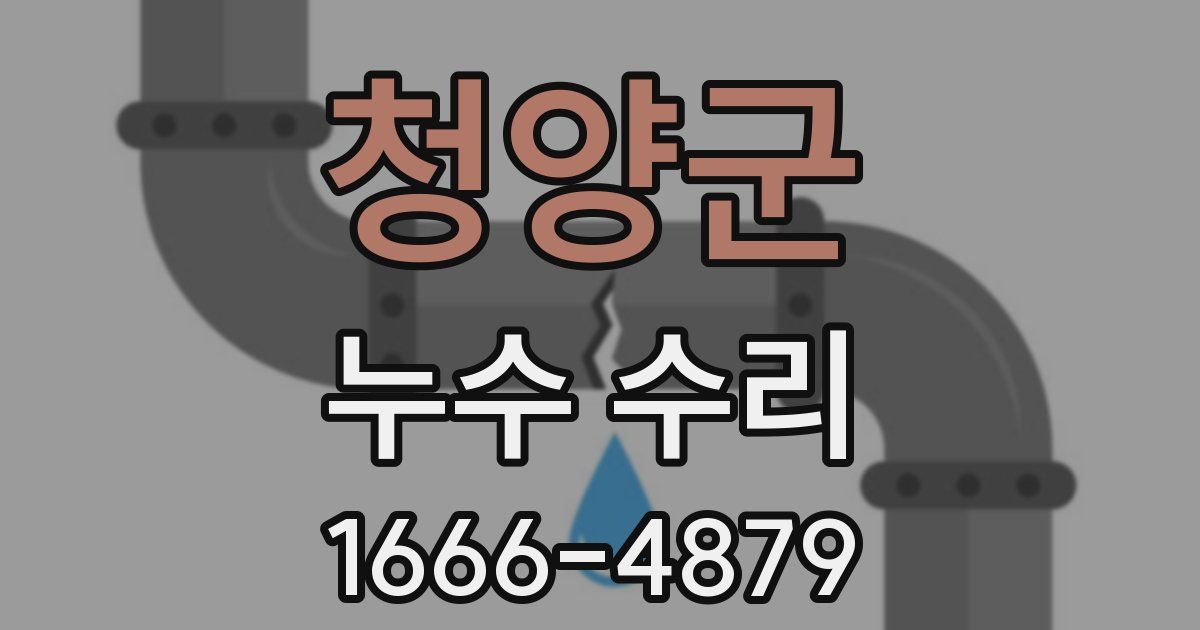 청양군 누수 수리