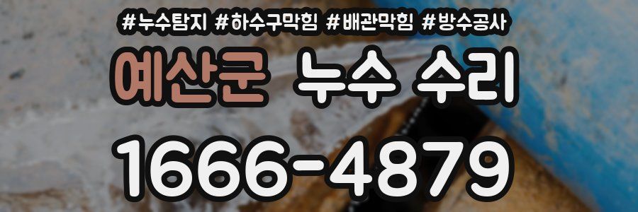 예산군 누수 수리