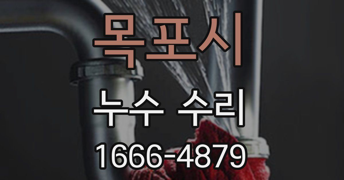 목포시 누수 수리