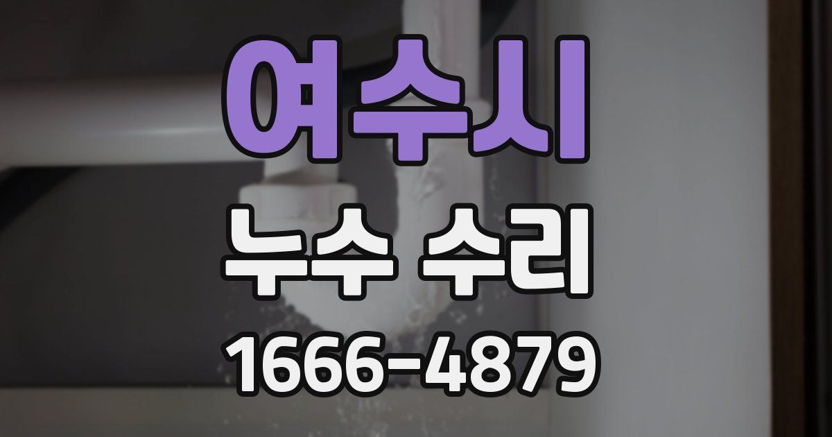 여수시 누수 수리