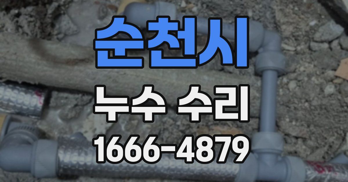 순천시 누수 수리