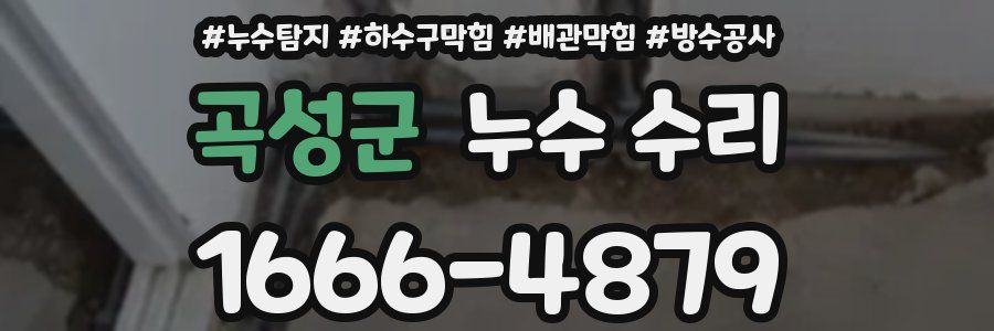곡성군 누수 수리