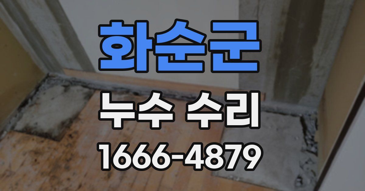 화순군 누수 수리