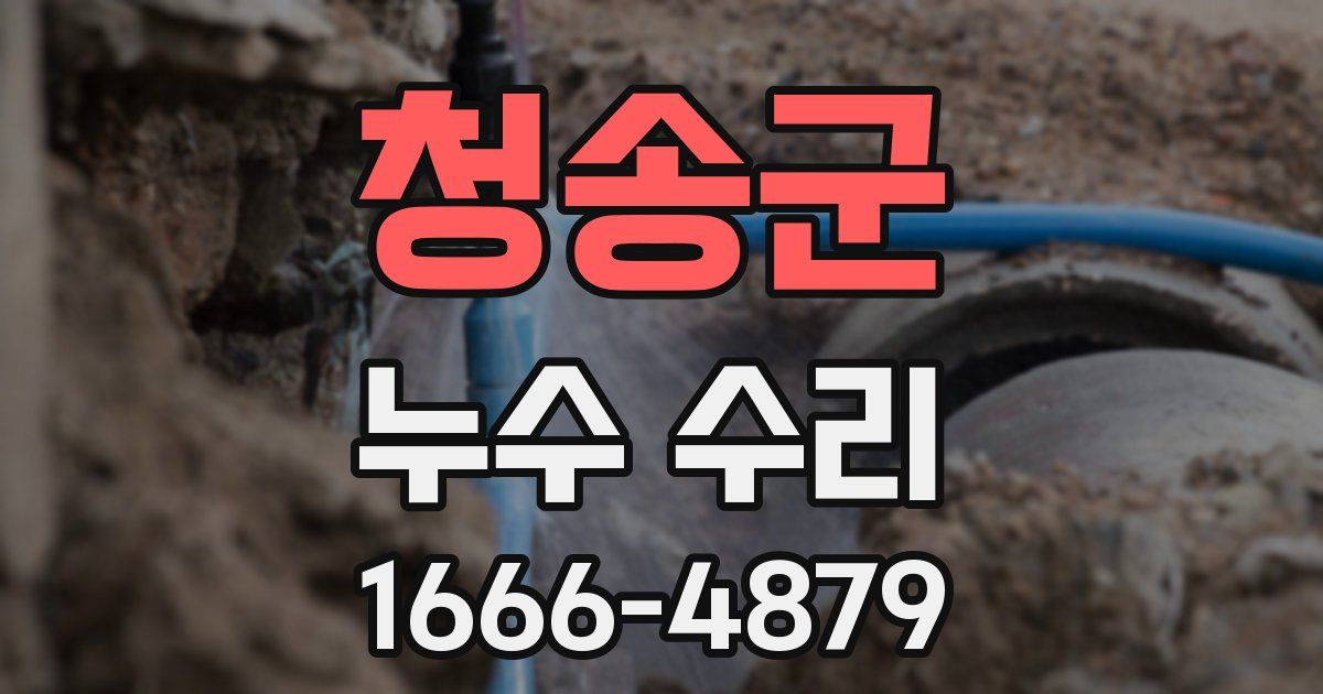 청송군 누수 수리