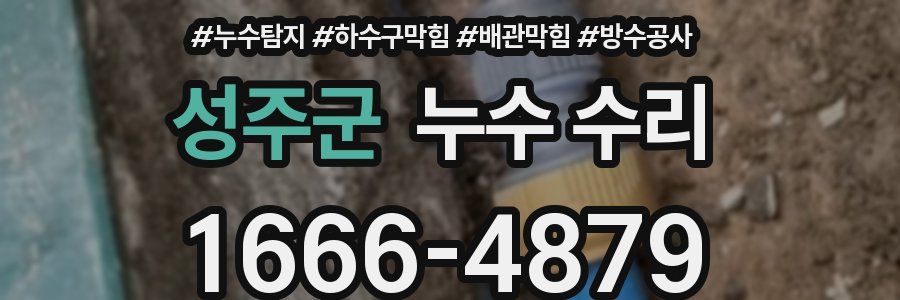 성주군 누수 수리