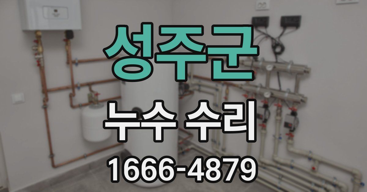성주군 누수 수리