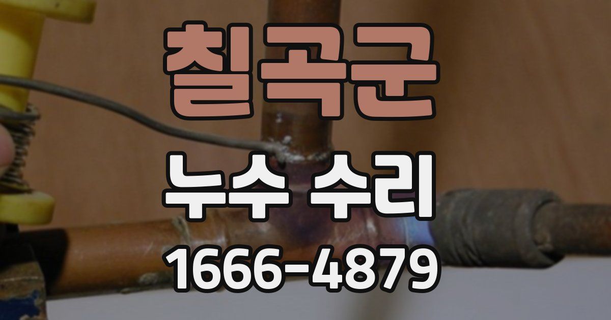 칠곡군 누수 수리