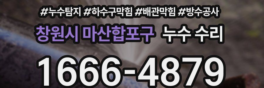 창원시 마산합포구 누수 수리