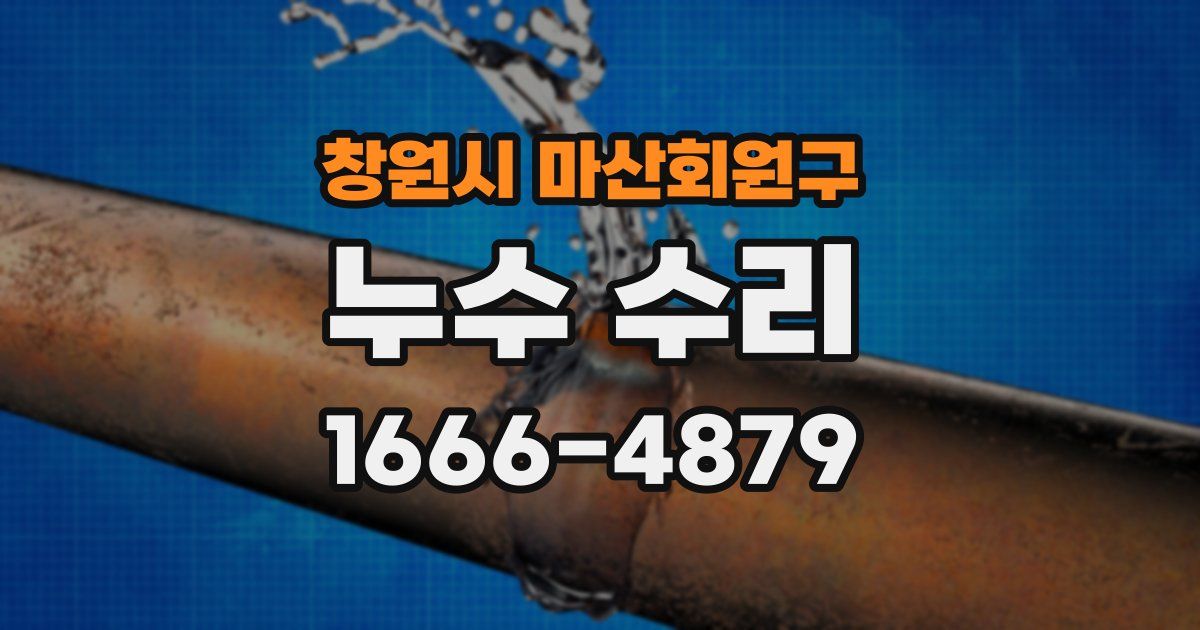 창원시 마산회원구 누수 수리