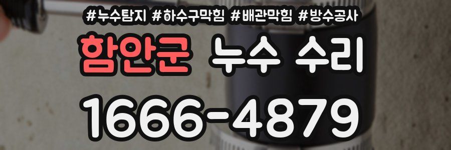 함안군 누수 수리