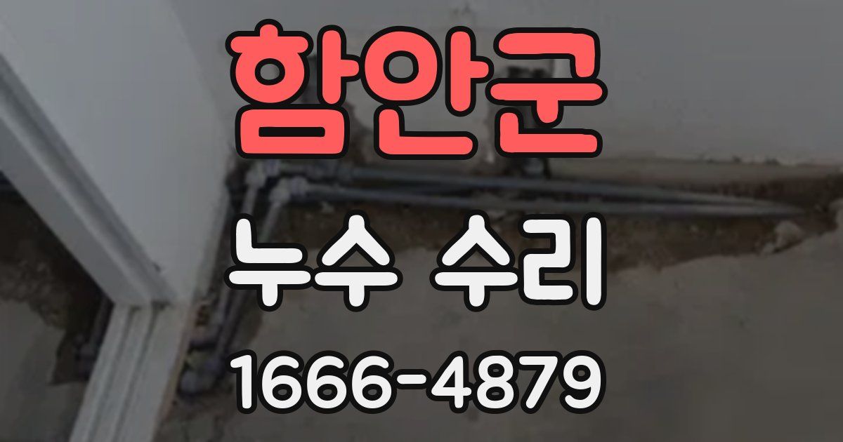함안군 누수 수리