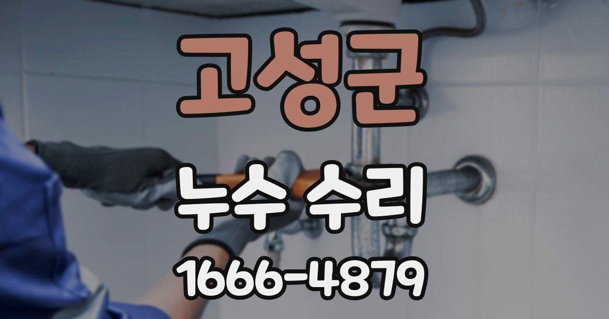 고성군 누수 수리