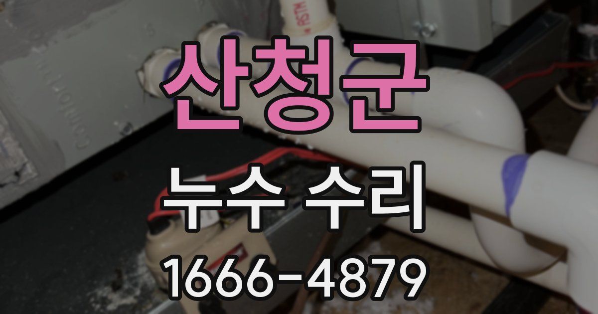 산청군 누수 수리