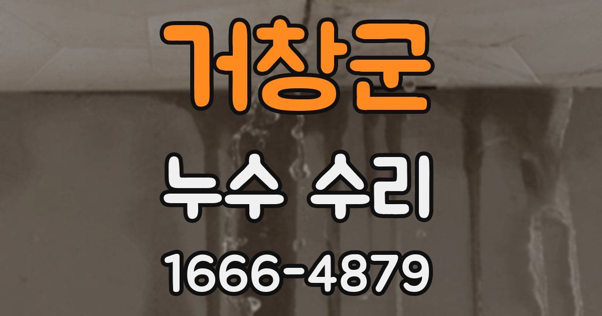 거창군 누수 수리